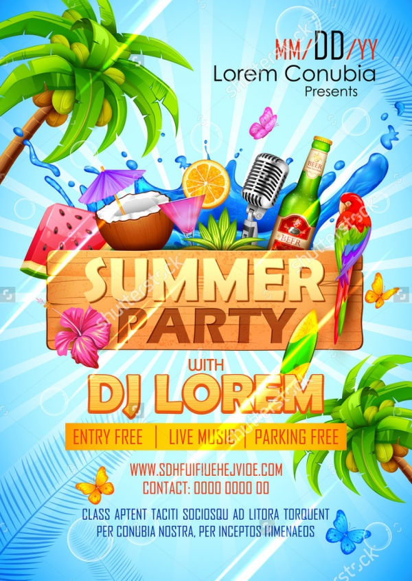 Summer Birthday Invitations Templates Summer Birthday Invitations Templates