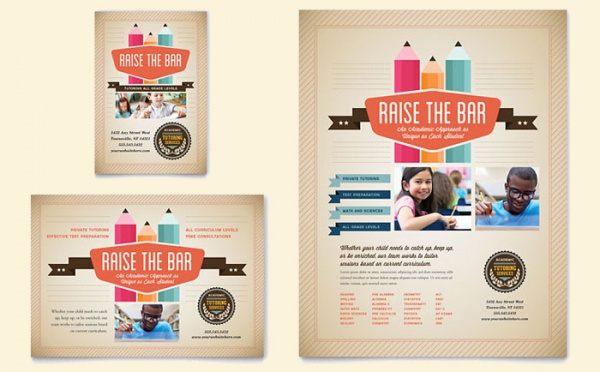 Tutoring School Flyer & Ad Template 1