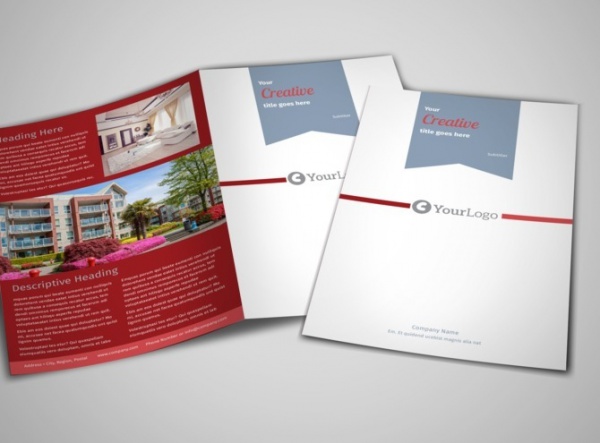 Upscale Apartments Bi-Fold Brochure Template