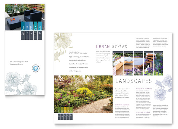 Urban Landscaping Tri Fold Brochure