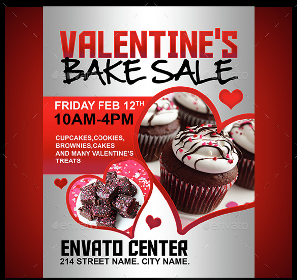Valentine Bake Sale Flyer Template