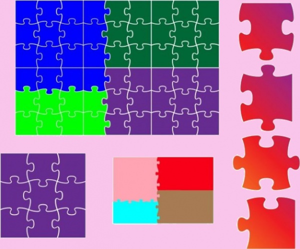 Various Puzzle Vector Designs