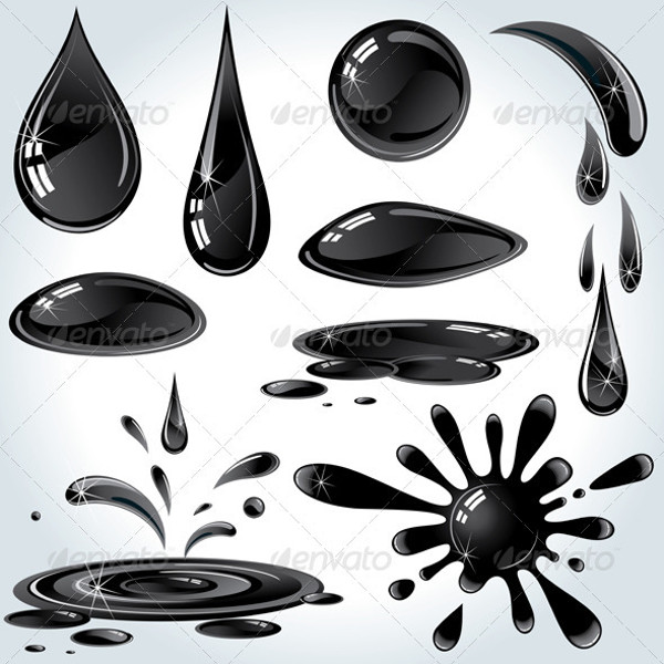 Vector Illustration Oil Drop