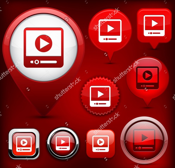 Video PSD Design Buttons