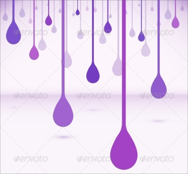 Violet Vector Flat Water Drops