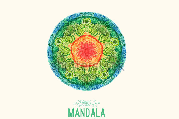 Watercolor Mandala Logo for Business