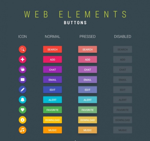 Web UI Buttons Collection