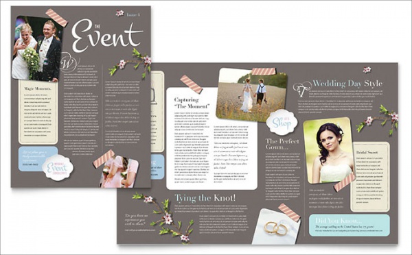 Wedding Magazine Newsletter Template
