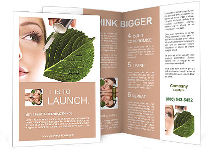 Woman dyed organic cosmetics Brochure Template