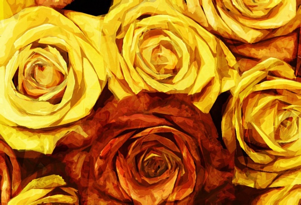 Yellow Painted Rose Texture