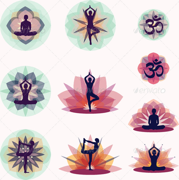 Yoga Vector Illustration Set