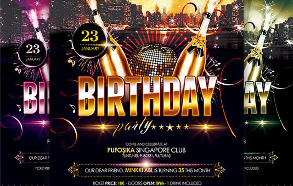 Free 27 Birthday Flyer Templates In Ms Word Psd Ai Indesign Pages Publisher