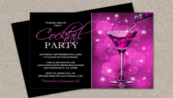 Retro Cocktail Party Poster Background Wallpaper Image For Free