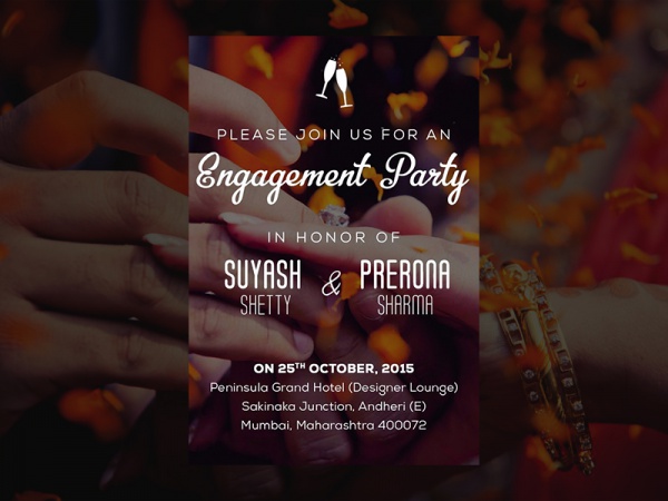 Indian Engagement Party Invite