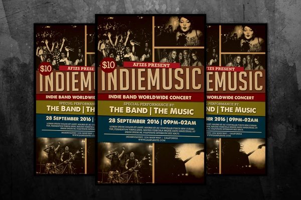 Indie Concert Club Flyer