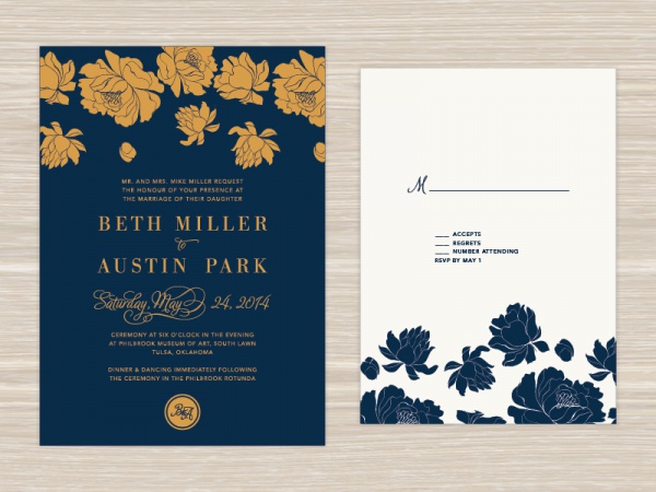 Beach Wedding Invitation Mock-up