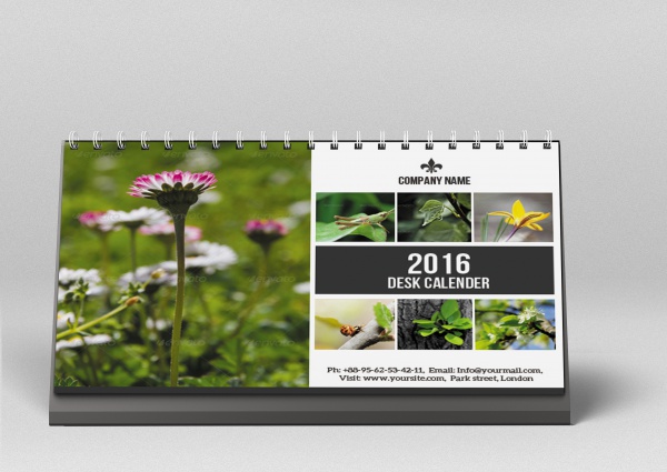 A5 Desk Calendar Design