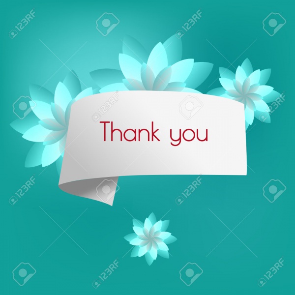 Abstract Cool Thank You Banner
