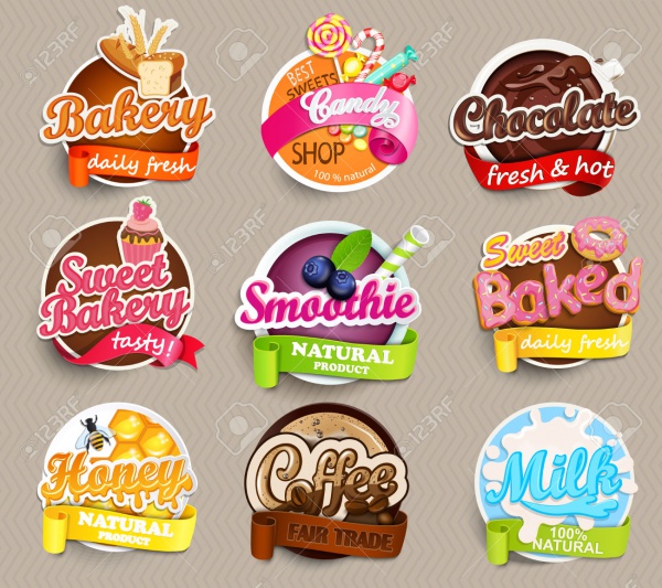 Bakery Food Product Label Designs
