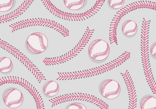 Baseball Laces Pattern Vector