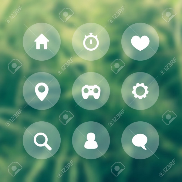 Basic Web Round Transparent Icons