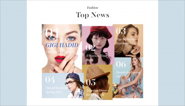 Beauty Website Magazine Design