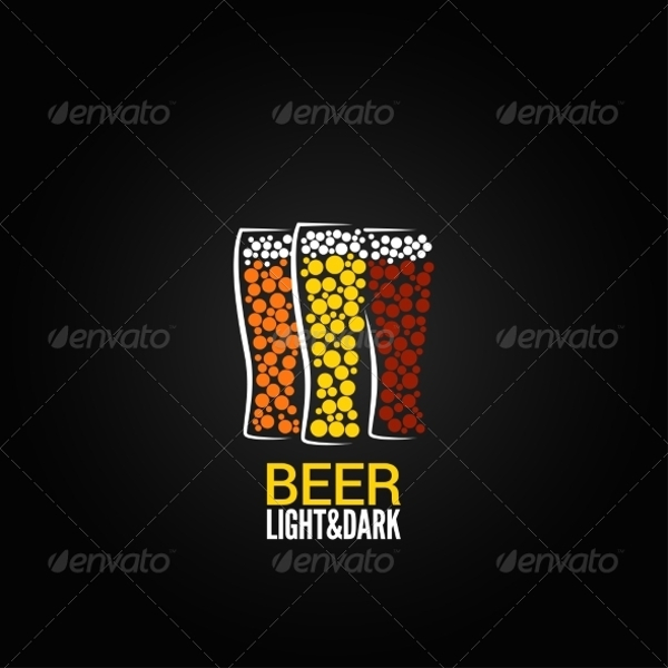 Beer Glass Label Design Background