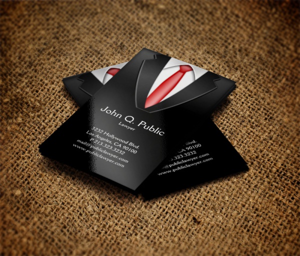 Black Suit Business name Card