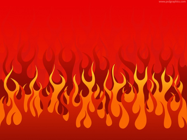 Burning Flames Illustration