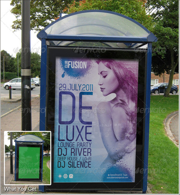 Bus Shelter Poster Advertising Template