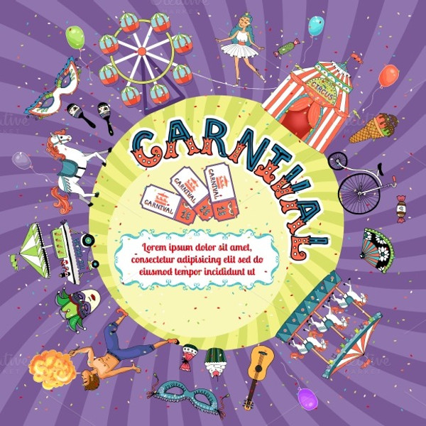 Carnival Themed Invitation Design