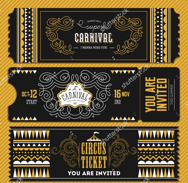 Carnival Ticket Invitation Template