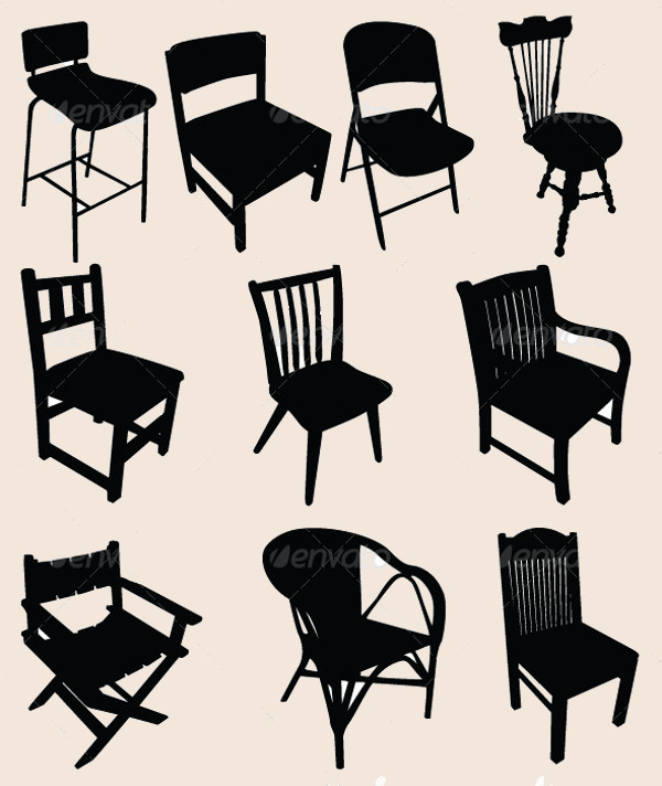 Chairs Silhouettes Vector Pack