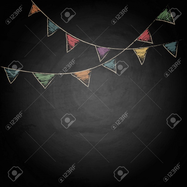 Chalkboard Texture with Drawing Flags