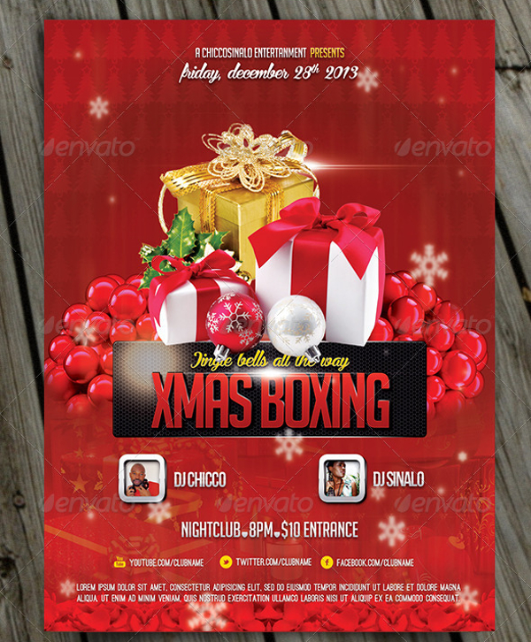 Christmas Boxing Flyer Template