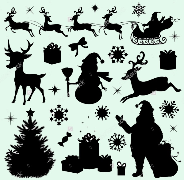 Christmas Silhouettes Vectors