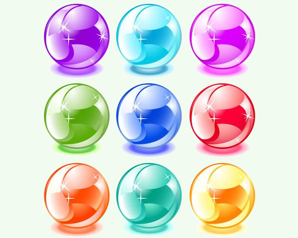 Color Glass Balls vector