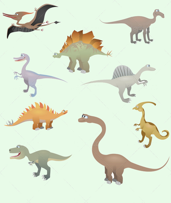 Colorful Dinosaur Clipart