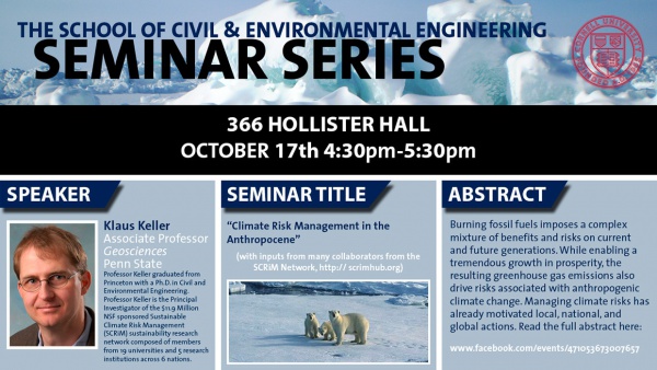 Cornell University Environmental Seminar Flyer