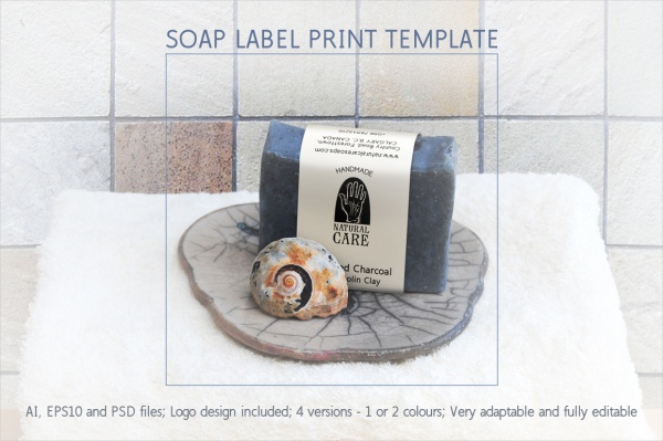 Cosmetic Soap Label Wrap Template