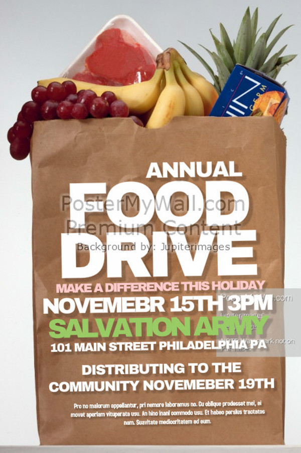 canned food drive flyer template