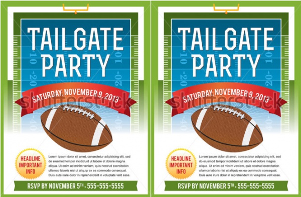 Customizing Vector Football Invitation Design