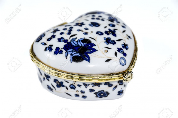 Decorated Jewelry Box Packaging Isolated