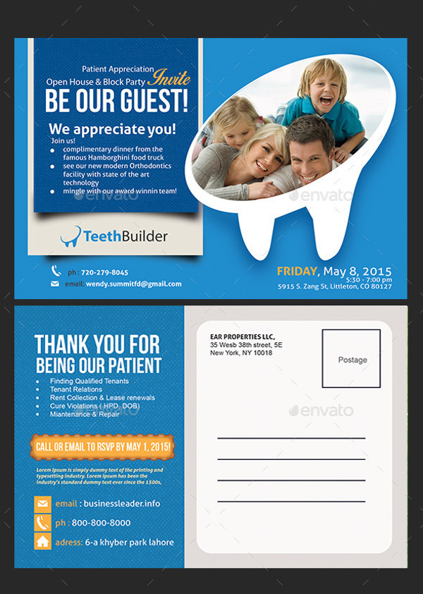 Dentist Postcard Design