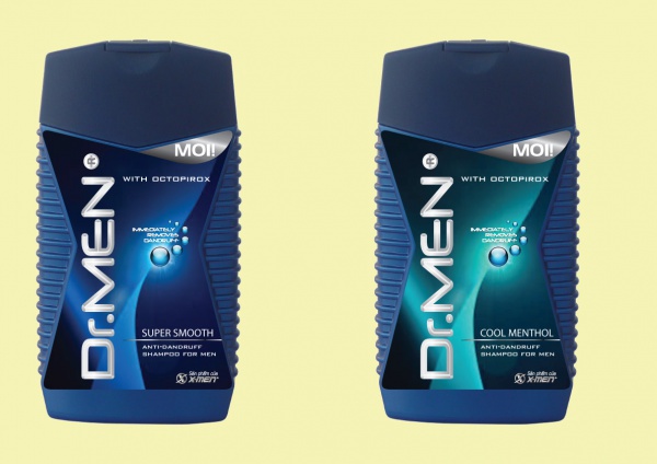 Dr.Men Shampoo Label Design
