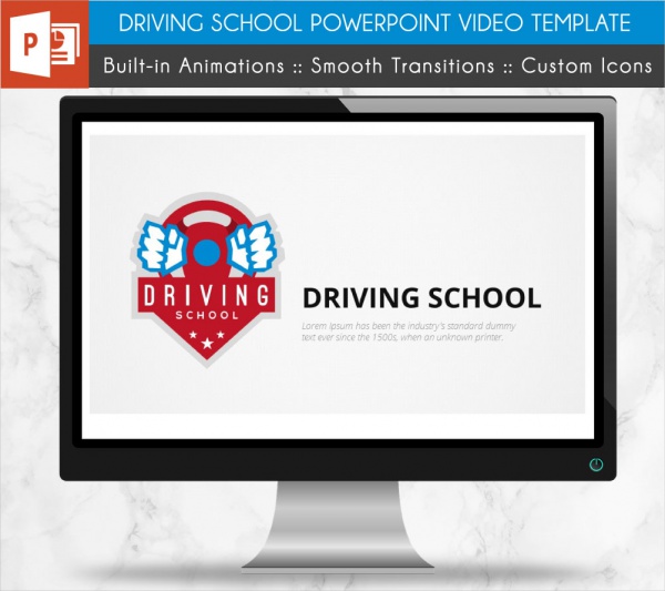 Driving School Power Point Template