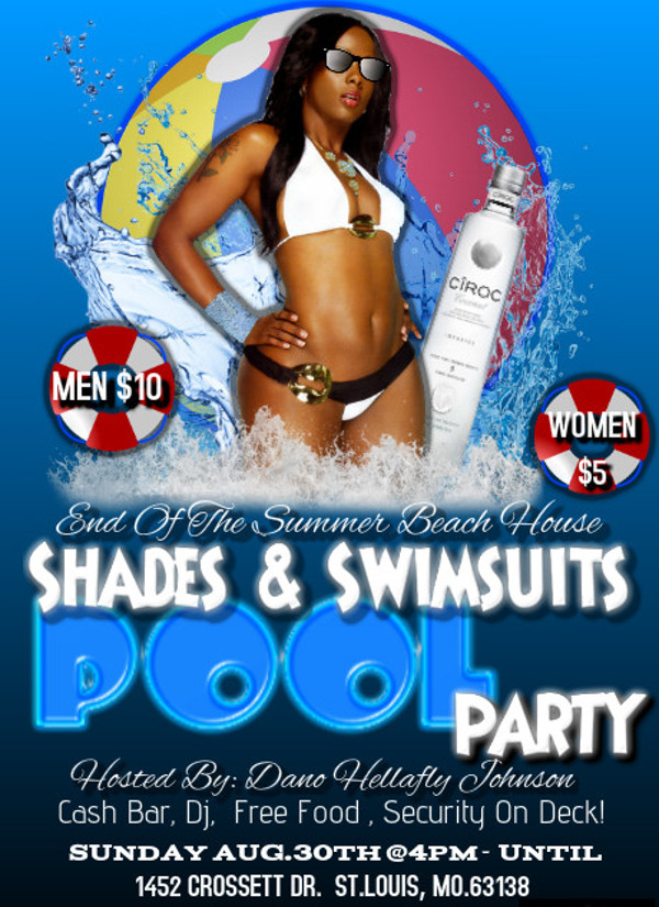 Editable Pool Party Event Flyer Design