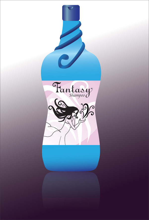 Fantasy Shampoo Label Graphic Design