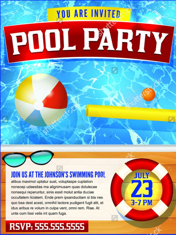 Flyer Template for a Pool Party Design