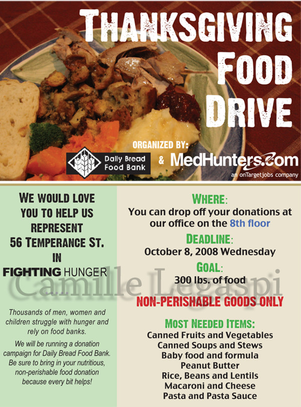 Flyer Thanksgiving Food Drive